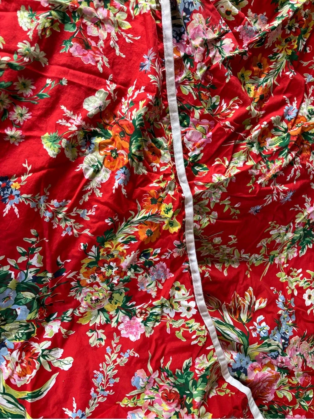 Ralph Lauren vintage Full/Queen duvet cover. Belle Harbor Red Floral 100% cotton